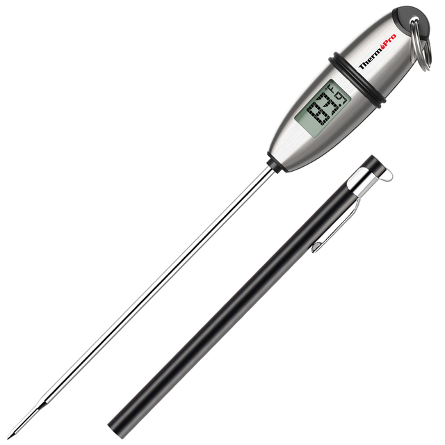 TP-02S Digital Long Probe Thermometer Meat and Candy Thermometers Water and Milk Instant Read Kitchen Thermometers