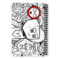 Carnet à spirale A6/A7 personnalisable avec logo, Organiseur de planification 'Cœur de Robot', Reliure thermique pour journal scolaire, Papier offset