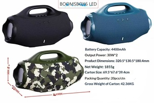 Altavoz Portátil para Exteriores de Sexta Generación <span class=keywords><strong>War</strong></span> God 5.3 con Subwoofer de Bajos Potentes, Resistente al Agua, con Luces LED RGB de 30W*2, Ideal para Bailes en Casa - Product Image 6