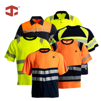 Vêtements de sécurité au travail JIADE, chemise Henley haute visibilité pour hommes, épaules contrastées, réfléchissantes, respirantes, en polyester, pour le personnel au sol des aéroports
