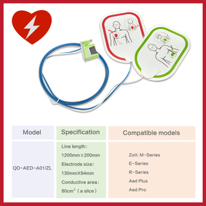 ใช้ร่วมกับแผ่นอิเล็กโทรดเครื่องกระตุกหัวใจไฟฟ้าชนิด Zoll <span class=keywords><strong>Aed</strong></span> ได้  แผ่นอิเล็กโทรด <span class=keywords><strong>Aed</strong></span>  รับผลิตตามแบบ  แผ่นอิเล็กโทรดกระตุกหัวใจไฟฟ้า - Product Image 5