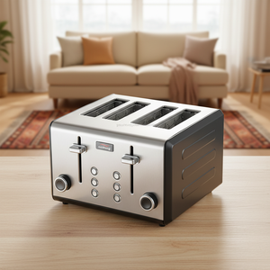 <span class=keywords><strong>Grille</strong></span>-<span class=keywords><strong>pain</strong></span> électrique Ousheng 4 tranches avec couvercle en plastique, fentes extra larges et contrôle électronique variable de la coloration - Product Image 5