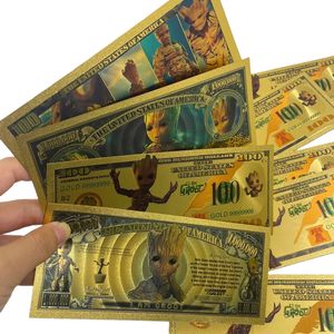 2 Arten von America Groot Anime-Banknoten in 24K Goldplattierung als Geschenke - Product Image 2
