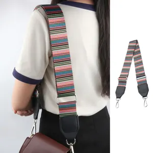 Bolso de cuero para mujer, Correa estampada para con herrajes dorados, correa de hombro para cámara ancha, accesorios para bolso, correas ajustables para bolso