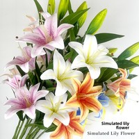 Seiden-Lilien Künstliches Blumenarrangement Hochzeits-Brautstrauß Heimdekoration Outdoor-Fotografie-Requisiten