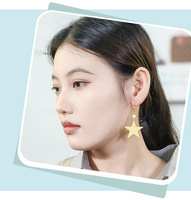 Boucles d'oreilles pendantes Bohème Étoile de mer à pampilles pour Femme, Bijoux de mode estivaux colorés pour vacances à la plage tropicale