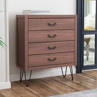 Robuste Haarnadel-Möbelbeine, Schwarz, 4 Stück, Metall für TV-Ständer, Sofa, Schrank usw. mit Gummibodenschonern