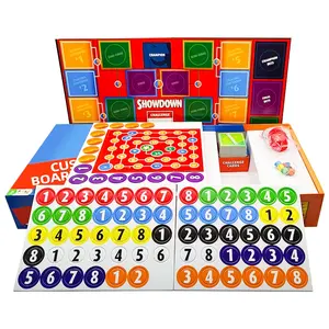 어린이 성인을위한 무광택 표면이있는 맞춤형 교육 보드 게임 카드 다채로운 종이 소재