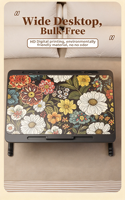 Bureau d'étude/écriture pliable de style nordique à motif mandala ; Bureau pour ordinateur portable réglable en hauteur pour dortoirs.
