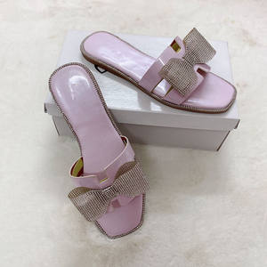 Sandales plates d'été pour femmes, nœud strass, en gelée de Pvc, <span class=keywords><strong>chaussures</strong></span> pour dames, nouvelle collection - Product Image 2