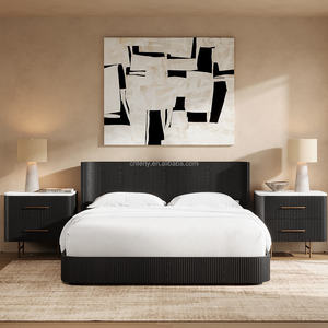 Ferly Luxueus Houten Bedframe Queen Size Beauty Bed Voor Luxe Slaapkamermeubilair Sets Eigentijds Eiken Design - Product Image 1