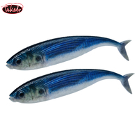 Leurre de pêche TAKEDO 3D Live Fish Painting, 12,5 cm, 16 cm, 19 cm, appât de pêche souple lumineux, queue de ciseaux, pour thon, bar, pêche en mer