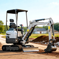 Livraison gratuite, mini-excavatrice Powston de 1,8 tonne avec moteur Kubota Yanmar, certifiée EPA CE, petite excavatrice hydraulique compacte