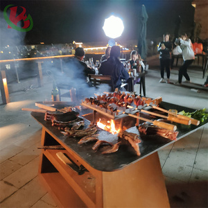 100cm CORTEN Corten acier brasero extérieur bois charbon <span class=keywords><strong>circulaire</strong></span> rouillé <span class=keywords><strong>barbecue</strong></span> gril foyer - Product Image 3