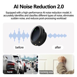 V39 Ai 2.0 Thông Minh Giảm Tiếng Ồn Mini Ve Áo Microphone 50 Mét Khoảng Cách Truyền Cho Điện Thoại Di Động Phát Trực Tiếp - Product Image 3