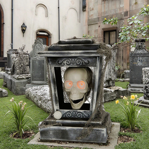 Halloween animatronics treo đèn lồng với nói chuyện sọ Halloween trang trí đạo cụ cho bên tường trang trí - Product Image 1