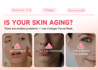 Masque Visage Bio Collagène Profond Hydratant de Gros, Masque Nuit Hydrogel pour Soin de la Peau, Véritable Masque Facial Bio Collagène Profond