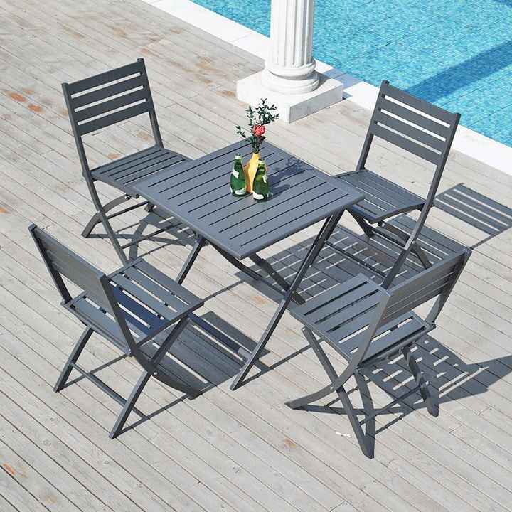Outdoor Dining Set Patio Table and Chairs Perfect for Villa Balconies