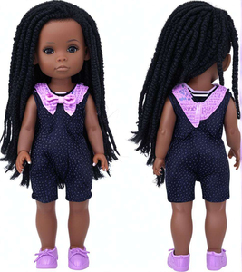 Customized Fun Black Doll 14.5-inch Baby Girl Doll with Clothes African Washable Realistic Silicone Doll Girl Toy - Product Image 4
