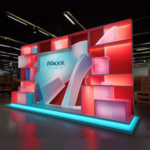 Mur d'affichage en tissu tendu LED pour salon professionnel, installation facile, très vendu, toile de fond d'exposition rétroéclairée, stand d'exposition - Product Image 2