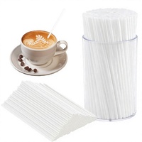 Ensemble de bâtonnets mélangeurs jetables en plastique blanc avec support, pailles à cocktail pour bar, whisky et fournitures de fête à domicile