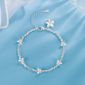 Bracelet en acier inoxydable, bracelets italiens, bracelets en argent 925, bracelet en moissanite, bracelet à perles émaillées - Product Image 1