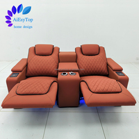 Premium-Ledersofa mit elektrischer Liegefunktion für Heimkino, VIP-Sitzgruppe, Möbel für den Kinosaal, elektrischer Relaxsessel, Theaterstuhl