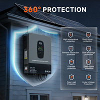 Inversor Híbrido DATOUBOSS US de Fase Dividida de 12KW 48V MPPT 90-450VDC, Inversor de 120V 240V para Uso Doméstico con Función Paralela