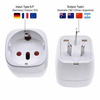 Adaptateur de voyage en cuivre Schuko européen (Allemagne, France) vers Chine, Argentine, EU-16