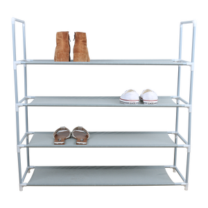 Casa <span class=keywords><strong>in</strong></span> piedi 4 livelli scarpe stand <span class=keywords><strong>per</strong></span> casa scarpiera <span class=keywords><strong>metallo</strong></span> Non tessuto scaffali Multi-strato scarpe espositore - Product Image 1
