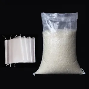 Bolsa de bolsa de arroz de 25 kg y 50 kg, material plástico PP personalizado, harina de azúcar laminada grande, bolsas tejidas BOPP transparentes