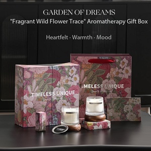Juego de Regalo de Velas Aromáticas de Lujo, Listo para Enviar, 2 Piezas, MOQ, Jardín de Sueños, Cera de Soya con Base de Madera de Pino, Caja Resistente para Bodas - Product Image 6