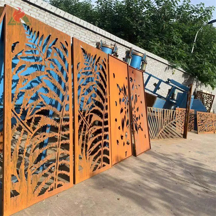 Metall Bildschirm teiler Corten Stahl Panel Panel dekorative Garten Sieb Corten Stahl