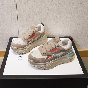 Nouvelles chaussures de sport à semelle épaisse pour femmes, style printemps-automne, bout rond, lacets, chaussures de sport décontractées pour femmes - Product Image 5