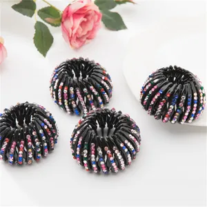 Women Hair Clips Crystal Bird Nest Hair Claw Bun Maker Hairgrip Hairpins Girls Ponytail Holder Clamps Headwear Hair Accessories