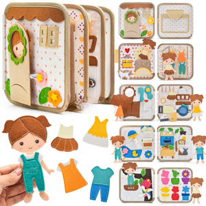 BABUR BBMT007 Libro Sensorial de Fieltro Montessori para Niños Pequeños, Juguete Educativo de Aprendizaje Temprano, Libro de Historias Tranquilas Transfronterizo - Product Image 1