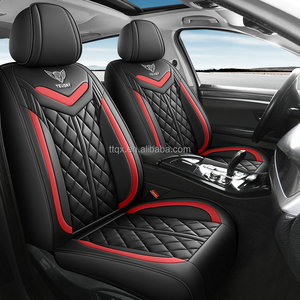 Black Red Sporty Leather Car <strong>Seat</strong> <strong>Covers</strong> Full Wrap Anti-Scratch Breathable All Season for <strong>Citroen</strong> C3 C4 C5 <strong>Berlingo</strong> C-Elysee - Product Image 1