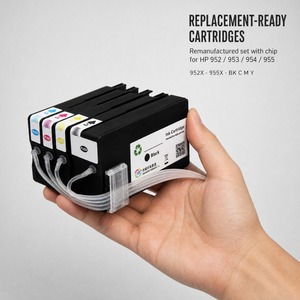 Cartouche rechargeable vide CISS OCB 952X-955X 952 953 954 955 avec ensemble de cartouches 4 couleurs remanufacturées et puce - Product Image 4