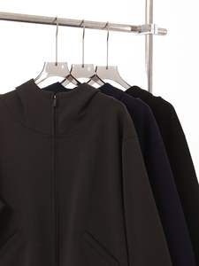 Sudadera con capucha de algodón Mamba con cremallera de 500G, chaqueta de Cuello medio con cremallera de doble cabeza, jersey liso de gran tamaño para Otoño e Invierno - Product Image 5