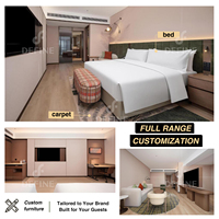 Solution complète pour projets hôteliers FF&E : Ensemble de mobilier de chambre d'hôtel 5 étoiles moderne et luxueux, achat pour l'hôtellerie, ensembles de meubles d'hôtel sur mesure