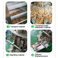 Machine d'emballage automatique VFFS pour biscuits, bonbons, aliments, noix, avec peseuse multi-têtes, machine de remplissage et d'emballage de biscuits