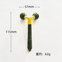 Outils Gua Sha en jade vert, rouleau de massage en jade, bâton de beauté, planche de massage pour grattage des méridiens, bâton de massage manuel pour le visage et les yeux