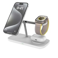 Station de charge tout-en-un en alliage de zinc de qualité supérieure T255 pour smartphone, montre et écouteurs, chargeur sans fil magnétique rapide 15W