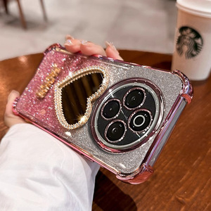 เคสโทรศัพท์มือถือกระจกรูปหัวใจแวววาวสุดหรูสำหรับ VIVO S20 S19PRO X60pro X50 S18E ฝาครอบด้านหลัง - Product Image 6