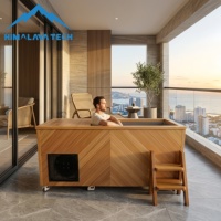 Bain de glace de luxe pour 2 personnes avec système de traitement d'eau AOP améliorable pour hôtels, spas et suites bien-être