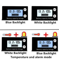 Indikator Kapasitas Baterai Gaqqee CE DC 8V-100V Asam Timbal Lithium LiFePO4 LCD Digital Voltmeter Mobil Motor F482