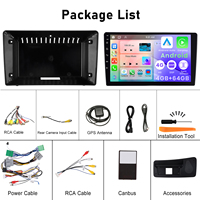 Podofo 2 Din 9 pouces Android voiture stéréo 4 + 64G sans fil Carplay Android Auto pour Volvo S80L 2006-2010 GPS RDS WIFI personnalisation
