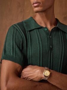 Polo da Uomo in Maglia a Maniche Corte con Colletto, Tinta Unita, Personalizzabile con Logo, OEM & ODM, Verde - <span class=keywords><strong>Bruno</strong></span> Mars - Product Image 2