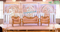 Cadres 3D modernes pour mariage marocain, cadres en fibre de verre pour mariage musulman Rajwada, tailles et couleurs personnalisables, panneaux de scène Bollywood