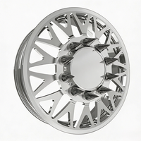 Rines Forjados Personalizados Pulidos SL 22X8.25 24X8.25 con Tapas Centrales Flotantes 10X285.75 8X165.1 para Ford F450 Super Duty